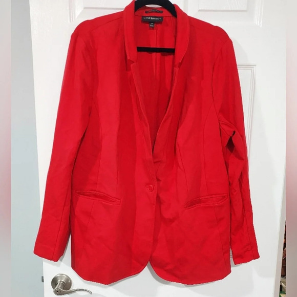 Lane Bryant "The Bryant Blazer" Red Ponte Blazer Jacket in Size 20 - Picture 2 of 15